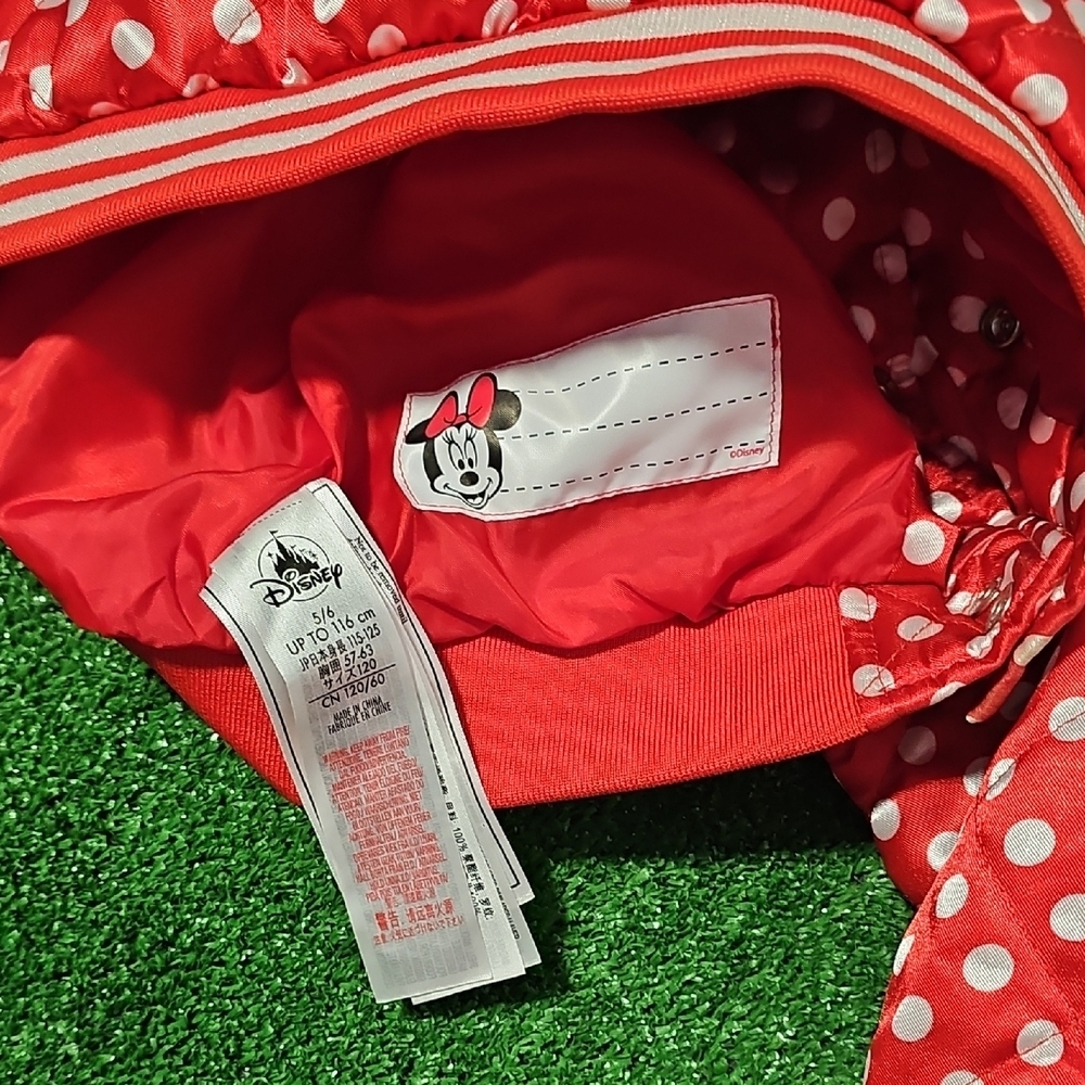 Disney Minnie Mouse Quilted Jacket With Polka Dots Girls 5/6 - Picture 3 of 8
